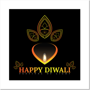 Happy Diwali Festival Of light Posters and Art